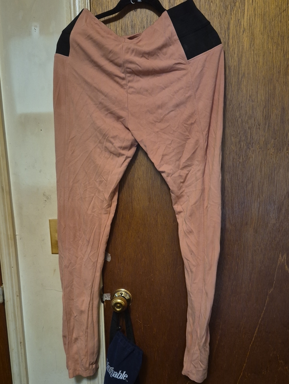 Shinestar Dusty Pink Leggings with Black High Waist